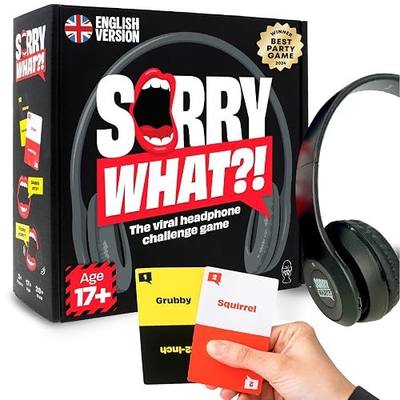 Lucky Egg Sorry What - Award Winning Lip Reading Friends Party Game Based On The Headphone Challenge TikTok Trend - 2+ Players 40,000 Funny Word Phrase Combinations Card Game for Friends