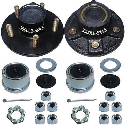 Trailer Hubs 5 Lug 4.5 5x4.5 for 3500Lb 1-1/16'' to 1-3/8'' #84 Tapered Trailer Axle 2 Sets