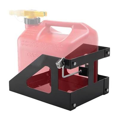 SPARKWHIZ 5 Gallon Trailer Gas Can Holder Rack Compatible with No-Spill Gas Can 5 Gallon (20 Liter) Fit for Trailers Trucks, with Anti-Theft Lock