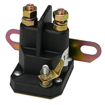 Lawn Mower Starter Solenoid 030817 w/ 1 Hole Bracket 12V 3 Terminal Compatible with Hust-ler Zero Turn Lawn Mower 832-1211-210 8321211210