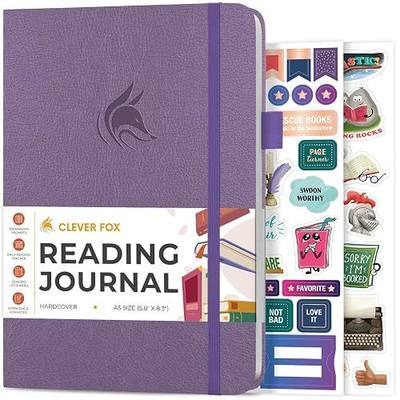 Clever Fox Reading Journal, Book Tracking Log, 5.8”x8.3” Lavender | Hardcover book review notebook, Tracker for kids, teens & adults, Reading accessories & gifts for book lovers & readers