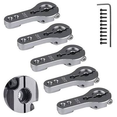 5 PCS FriHobby M3 25T Servo Horns Aluminum Servo Arms for Futaba Savox Axial HL HSP HD Xcore RC Crawler Car Truck Buggies Drift Racing Car Airplane-Silver