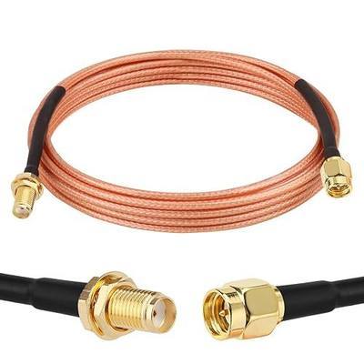 XRDS -RF SMA Cable 8FT, SMA Male to SMA Female Bulkhead RG316 SMA Extension Cable for 4G LTE Router Cellular SDR USB Dongle Receiver