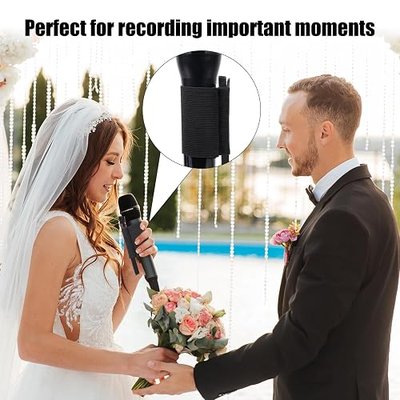 YOUSHARES Handheld Microphone Elastic Sleeve - Attach TX660/TX650 and Handheld Mic (Shure SM58, Behringer XM8500) for Clearer Audio for Weddings,Toasts,Interviews and DJ Hosting