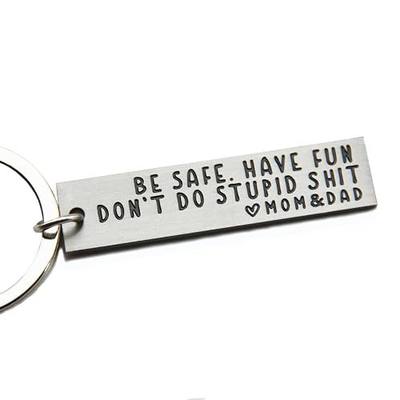 OFlyDesigns Drive Safe Keychain for Teens, Funny “Be Safe Have Fun” Message, New Driver & Graduation Car Gift,Funny Gift from Mom or Dad