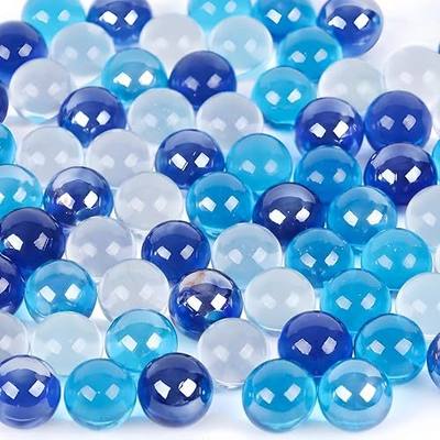 DomeStar 1 LB Glass Marbles Bulk, 0.63 Inch Blue Glass Beads for Vases | Ocean Theme Vase Fillers, Home Decor Centerpieces Table Scatter, Aquarium Pebbles Fish Tank Rocks, DIY Crafts