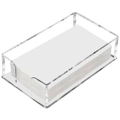 Fengzhe Acrylic Guest Towel Napkin Holder, Clear Bathroom Paper Hand Towels Storage Tray, Disposable Paper Towel Holder for Bathroom, Kitchen, Parties, Weddings, and Various Events 8.5x4.9x2.4 inches