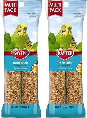 Kaytee Forti-Diet Pro Health Honey Pet Bird Treat Sticks for Parakeets, 2 Bars, 7 Ounce (Pack of 2)