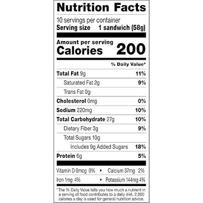 Smucker’s Uncrustables Peanut Butter & Honey Spread Sandwiches, 10 (Frozen) | 2-oz. sandwiches on wheat, Fridge Friendly for up to 5 days, Unbeatably Soft Bread baked with no artificial preservatives