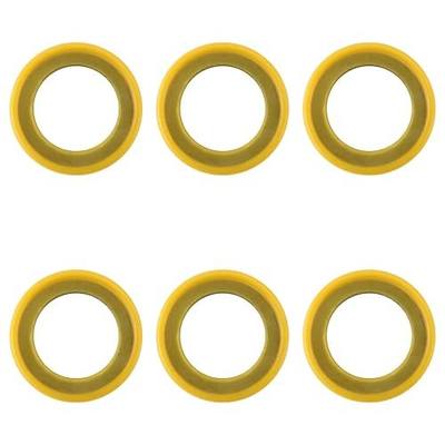 PEUTIER 6pcs 26-830749 Gearcase Drain Plug Seal Washer Gaskets for Mercury | Lower Unit Grease Gaskets Washer Drain Plug Seal Gearcase Lube Screw Compatible with Mercury Marine/Mercruiser, Yellow