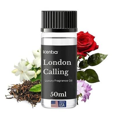 London Calling Fragrance Oil for Diffusers, White Tea Lime Peony Jasmine, 50 mL