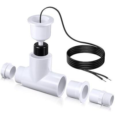 1 Pack Condensate Overflow Switch for HVAC (White) | Float Switch with 3/4 Inch Adaptor and 6FT Wire, HVAC Overflow Shut Off Float Switch, Detect Condensate Overflow