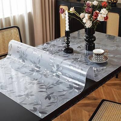 OstepDecor Floral Table Protector 36" x 60", 1.5mm Thick Vinyl Desk Mat | Waterproof Plastic Table Cover, Easy to Wipe Clean, Ideal for Dining Tables, Coffee Tables, Dressers & Countertops