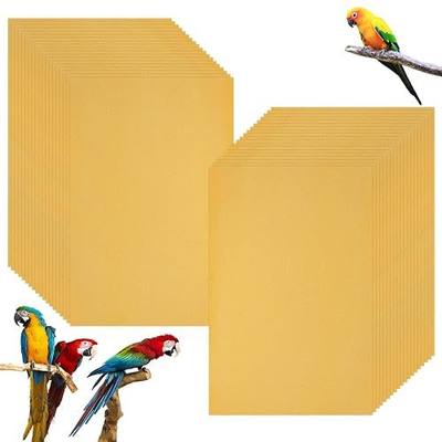 50 Pcs Gravel Liner Paper for Bird Cage, 11" x 17" Bird Cage Liner, Easy Clean Pet Grinding Sandpaper for Bird Cage
