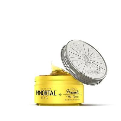 Immortal NYC The Creed Hair Pomade - Strong Hold, Max Shine, All Natural Water-Based Pomade for Men, No Residue, All Hair Types