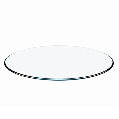 gopop 42" Round Tempered Glass Table Top, Transparent Table Surface 3/8'' Thick Pencil Polished Edge Multipurpose for Dining Table, Home Office Glass Countertop.