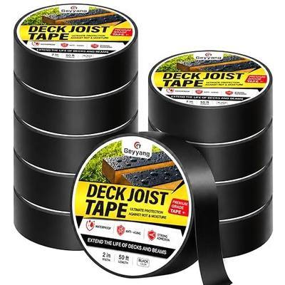 GEYYANG 10 Pack Deck Joist Tape 2 inch x 50 Feet,Butyl Joist Tape for Decking,Waterproof Seal Antiseptic Butyl Deck Tape, Self-Adhesive Deck Flashing Tape for Wood Decks Beams Roof