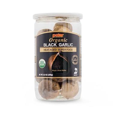 MW Polar USDA Organic Black Garlic 8.8oz (Pack of 1), Whole Bulbs, Easy Peel, All Natural, Chemical Free, Kosher Friendly Ready to Eat Healthy Snack