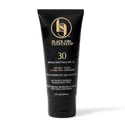 Black Girl Sunscreen SPF 30 for the Face & Body - Moisturizing Sun Protection, SPF 30, Sun Lotion for Women, Ultra Sheer, Travel Size Sunscreen, No White Cast for Melanin Rich Skin - 2 fl oz