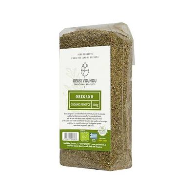 Geusi Vounou Organic Dried Oregano, Greek Mediterranean Herb, 100g