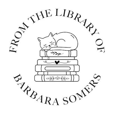 Personalized Book Embosser, Custom Round Library Ex Libris Wood Stamp, Gift for Book Lover | Wooden or Self Inking (Cat)