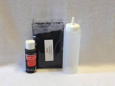Fowl Flocker Flocking Kit 1oz Flock (Black) with 2 Ounce Color Matched Acrylic Paint/Adhesive and Applicator