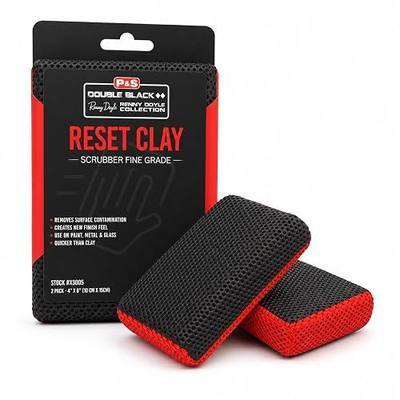 P & S PROFESSIONAL DETAIL PRODUCTS - Reset Clay Scrubber - Easily Cleans Painted Surfaces, Debris, and Road Grime Quickly and Efficiently Red/Black - 2-Pack