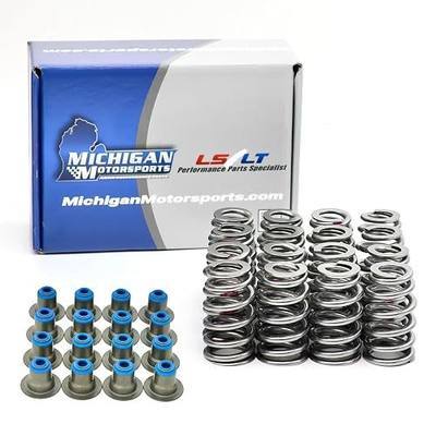 Michigan Motorsports .600" Beehive LS Valve Springs with Seals - Set of 16 - Fits 1997-2013 4.8L 5.3L 6.0L 6.2L LS Engines - LS1 LS2 LS3 LM7 L33 LQ4 L92 L96