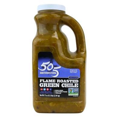 505 Southwestern Green Hatch Chile Foodservice 72 Ounce Bulk - Flame Roasted, Restaurant Salsa, Salsa Verde, and Green Chile Sauce (Flame Roasted Green Chile (Medium))