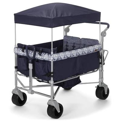 Safety 1st Summit Quad Wagon Stroller, 4 Seat Quad Stroller Wagon, Navy Ink
