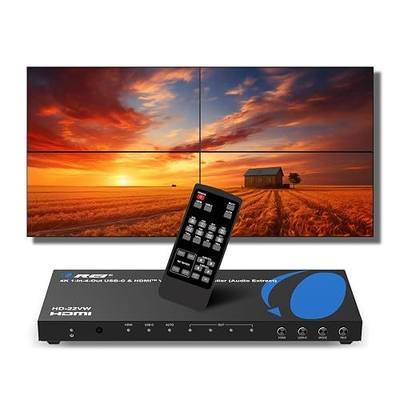 OREI 4K Video Wall Controller for Multi-Screen Display with HDMI and USB-C Inputs, 4K@60Hz Input and 1080p Output, 180° Rotation, RS-232 Control and Optical Audio Output | 4k Video wall, Video wall controller 2x2, HDMI & USB-C, 1080p output, optical audio, 180° rotation
