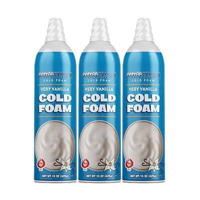 Coffee Toppers Cold Foam, Vanilla, 15 Ounce (Pack of 3) | Be Your Own Barista, Kosher, Perfect for Hot Chocolate, Lattes, Cappuchinos