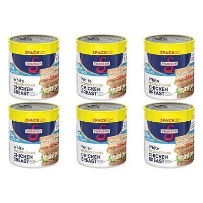 Swanson White Premium Chunk Chicken Breast with Rib Meat in Water, 12.5 oz. (Pack of 12)