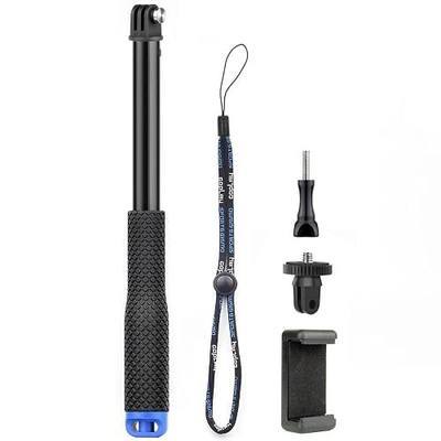 GEPULY 46''Alumium Waterproof Selfie Stick with 1/4 Thread Hole Underwater Pole Handle Grip Monopod for GoPro Hero 13 12 11 Max Insta360 AKASO DJI OSMO Action Cameras Accessories