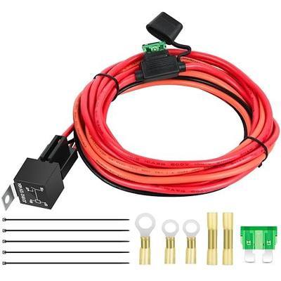 Nilight Electric Fuel Pump Relay Kit Wiring Harness 10 Gauge Cables | w/40 AMP Relay Heavy Duty 30 AMP Blade Fuse 12V System for Trucks Cars RVs Marine Boats Trailers