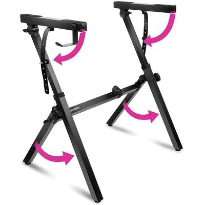 Liquid Stands Foldable Piano Keyboard Stand for 54-88 Key Z Style | Adjustable Heavy Duty Musical Stand Support for Kids and Adults, Portable for Digital Electric Music Keyboards