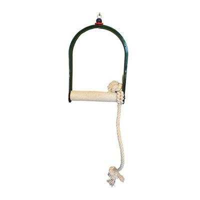 Polly's Arch Swing-Nail Trimming Bird Swing for Cages-Great for Parrots Including Parakeets, Cockatiels, Amazons, Macaws, and Cockatoos. (Large)