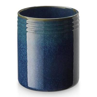 DOWAN 7.2" Kitchen Utensil Holder, Extra Large Farmhouse Utensil Holders for Countertop, Ceramic Utensil Crock, Anti Slip Cork Bottom
