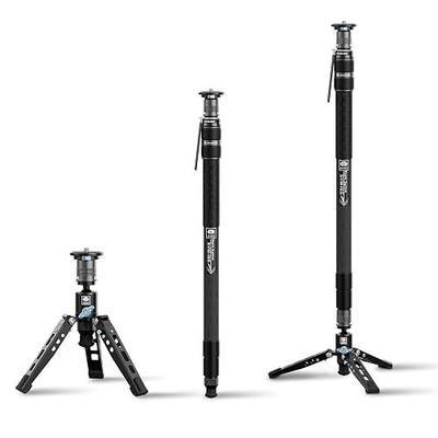 SIRUI SVM-165 Rapid Monopod for Cameras, 65” Carbon Fiber Monopod with Feet, One-Step Rapid Height Adjustment, Lightweight for DSLR Camera, Modular 3 in 1, Max Load 22lbs