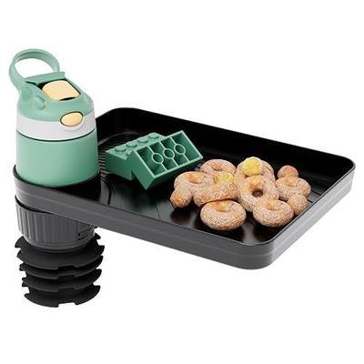 Car Seat Tray for Kids Fits 2.8'-3.2'Cup Holders (1, Standard Base) | 360°Rotated, Expandable Base, Large Tray for Toys/Books/Snacks, Durable and Safe Material, Kids Travel Essentials