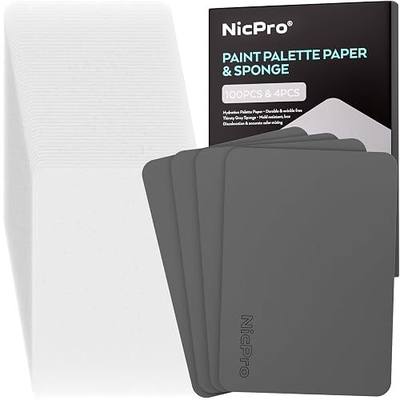 Nicpro 4 Pack Wet Palette Sponges & 100 Sheets Pallet Paper Refillment | Designed for Stay Wet Palette, Save Paints and Keep Wet, Miniature & Model Painting, Acrylic Painting