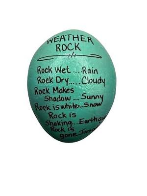 "Weather Rock" Decorative hand painted rocks, garden stones, and bricks for indoor and outdoor use (3"-5") Medium (5"-8") Large (Medium)
