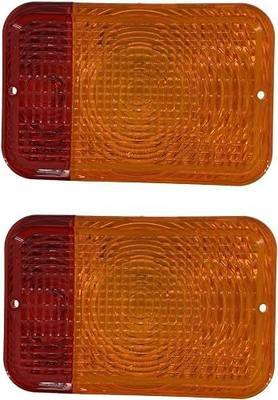 Replacement Red/Amber Lens RE70021 Fits JD 1023E (-310,000) 1026R (-310,000) 2210 2305 3032E(-610,000) 3038E(-610,000) 5415H 5615 5715 5715HC 5425N 5725N Tractor Lens Warning/Tail LAMP(2 Pack)
