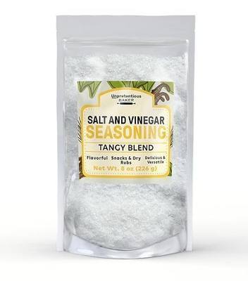 Unpretentious Salt and Vinegar Seasoning, 8 oz, Tangy & Strong Flavor, Chips & Dry Rubs, Seasoning Blend