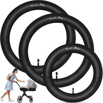 EcoEarth Inner Tube Tire Replacements, Two 16” x 1.75/2.125 & One 12.5” x 1.75/2.25 for Jogging Stroller, Compatible w/All Brands: BoB Revolution Flex/Pro/SE/SU, Graco, Go Jogging & More