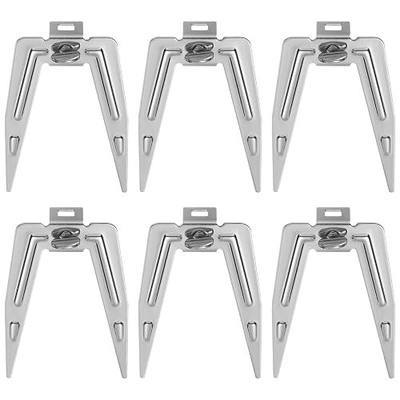 6 Sets of Silver Rotisserie Meat Forks Grill Spit Rod Roast | Stainless Steel Chicken Grilling Fork Air Fryer Fork Grill Spit for Home Kitchen Picnic BBQ Camping 2.56x1.89In
