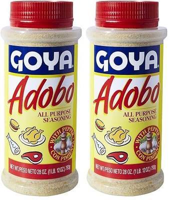Goya Adobo All Purpose Seasoning with Pepper Extra Large 28 oz Shakeable Canister (Pack of 2)
