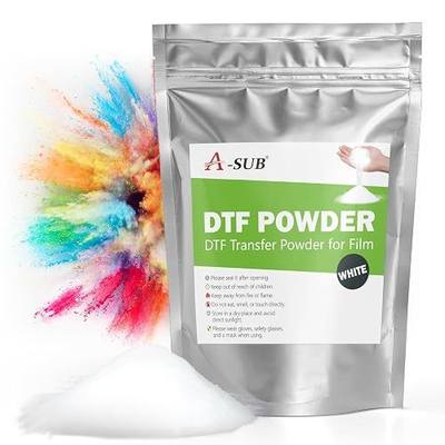 A-SUB DTF Powder White 500g / 1.1lb | DTF Transfer Powder, Hot Melt Adhesive for Sublimation, for Digital Prints on Any Color and Material Fabric