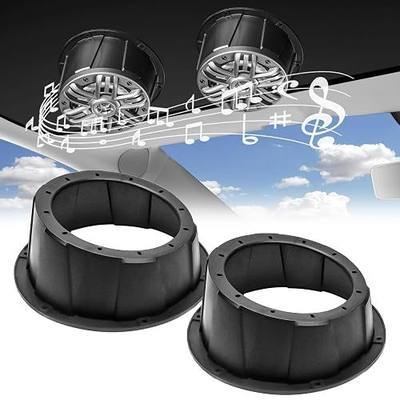 RECOIL USP65B 6.5” Speaker Pods Universal Angled Boxes Enclosures Pair | Black Surface Mount with Gaskets Compatible with Marine UTV Boat RV Car