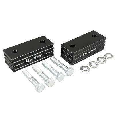 Bevinsee Front Hood Spacers Compatible with Jeep Cherokee XJ 1984-2001 | Hood Vent Space Riser Spacer Modification Kit Aluminum Black